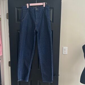 Banana Republic Dark Blue relaxed taper/ barrel jeans